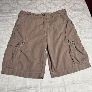 Men's American Eagle Outfitters Brown Corduroy Cargo Shorts Waist 38